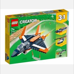 LEGO NIB 3in1 Supersonic Jet 31126 - 215 Pieces
